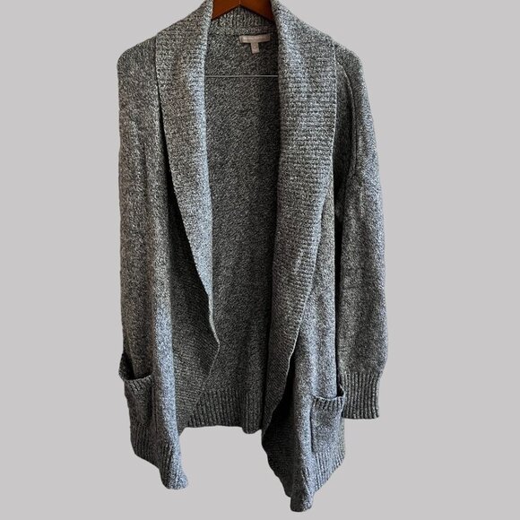 Banana Republic Women L Gray Wool Blend Buttonless Duster Cardigan - Picture 1 of 9